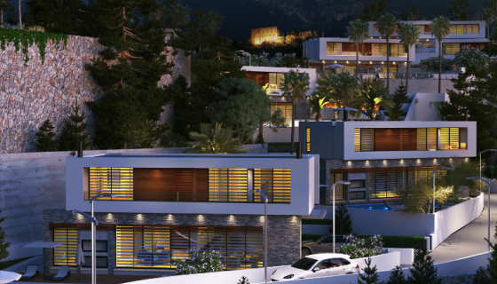 Girne Bellapais'te Satılık 4+1 Lüks Villalar